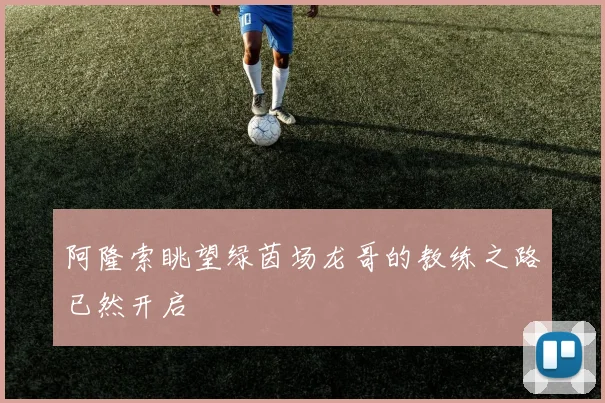 阿隆索眺望绿茵场龙哥的教练之路已然开启